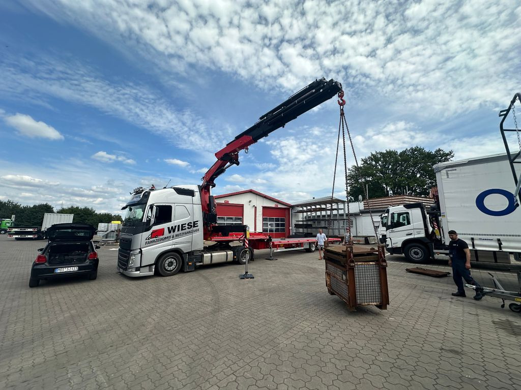 Wiese Stufensattel Tieflader mit Kran Fassi F545 Wiese Stufensattel Tieflader mit Kran Fassi F545 - Low loader semi-trailer: picture 5 Wiese Stufensattel Tieflader mit Kran Fassi F545 Wiese Stufensattel Tieflader mit Kran Fassi F545 - Low loader semi-trailer: picture 5