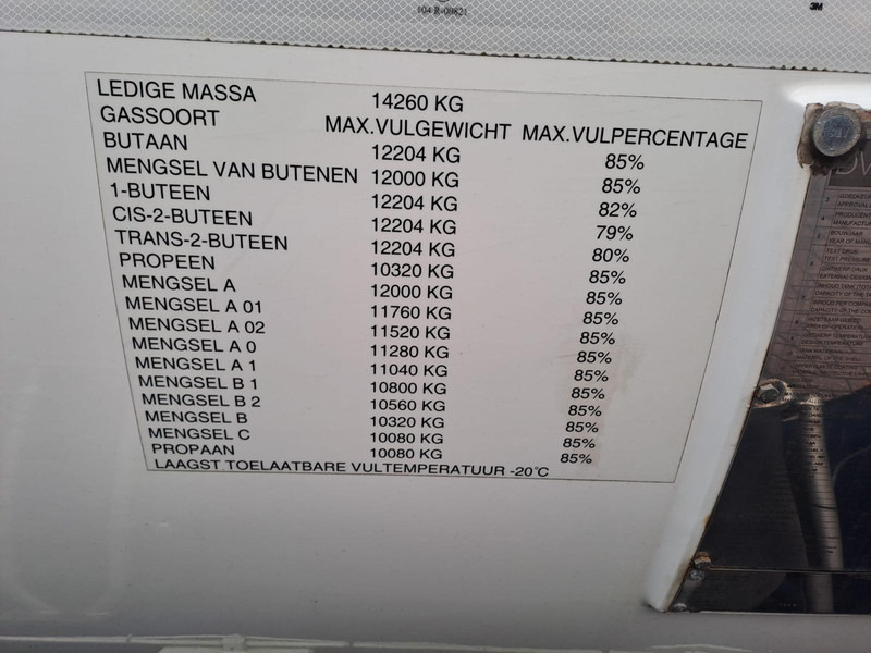 DAF FAN CF75. 6x2 -24030 Liter Gas tank truck ID 2.166 Rootselaar, flowmeter, pump, sunroof on tank leasing DAF FAN CF75. 6x2 -24030 Liter Gas tank truck ID 2.166 Rootselaar, flowmeter, pump, sunroof on tank: picture 14