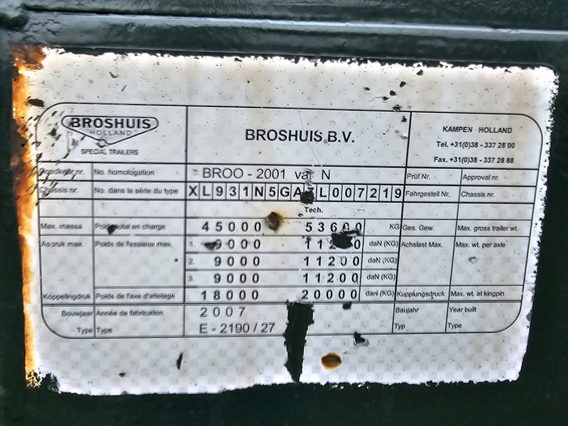 Low loader semi-trailer Broshuis 31N5-EU / EXTENDABLE / WHEEL WELL / RADMULDEN: picture 19