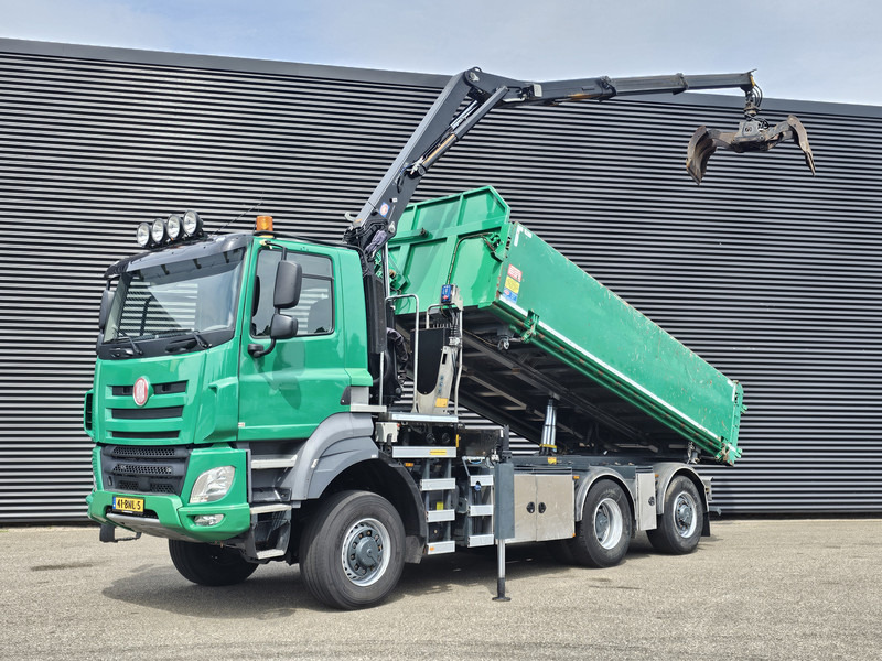 DAF TATRA T158/II 6X6 / HMF Z CRANE + 2 SIDE TIPPER - Tipper, Crane truck: picture 1 DAF TATRA T158/II 6X6 / HMF Z CRANE + 2 SIDE TIPPER - Tipper, Crane truck: picture 1