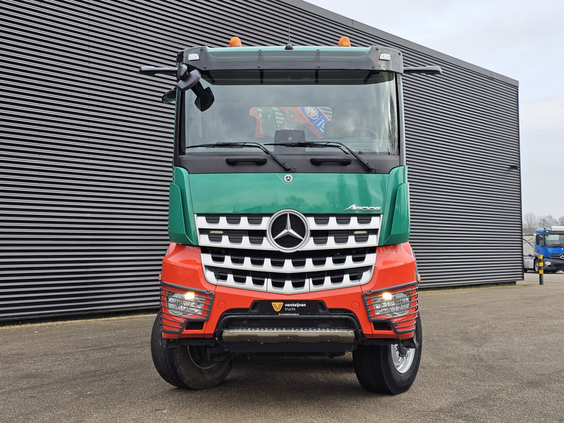 Tipper, Crane truck Mercedes-Benz AROCS 4145 / 8X6 / TIPPER + HMF CRANE: picture 10