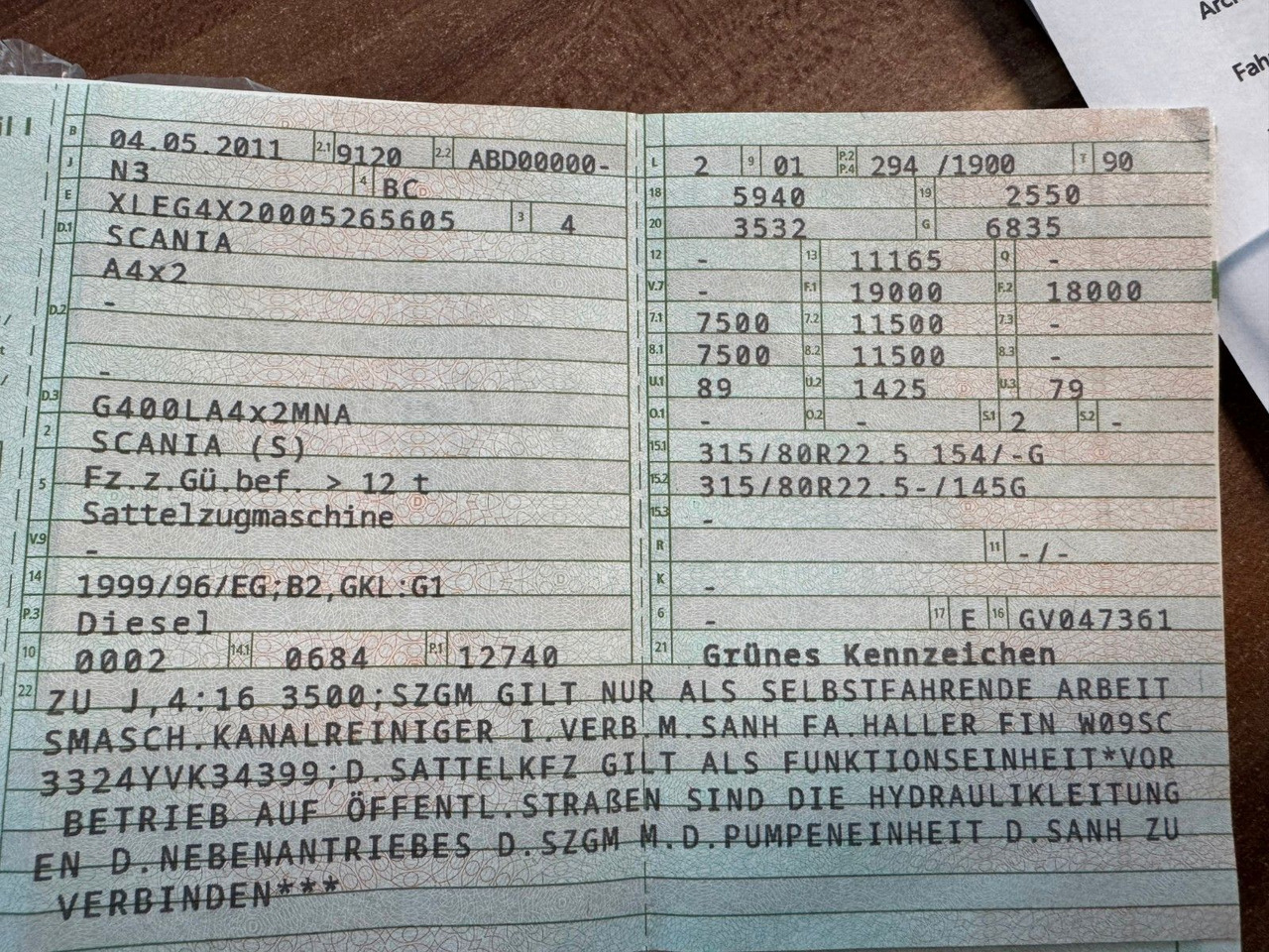 Scania G 400 Retarder & Kipphydraulik - Tractor truck: picture 2 Scania G 400 Retarder & Kipphydraulik - Tractor truck: picture 2