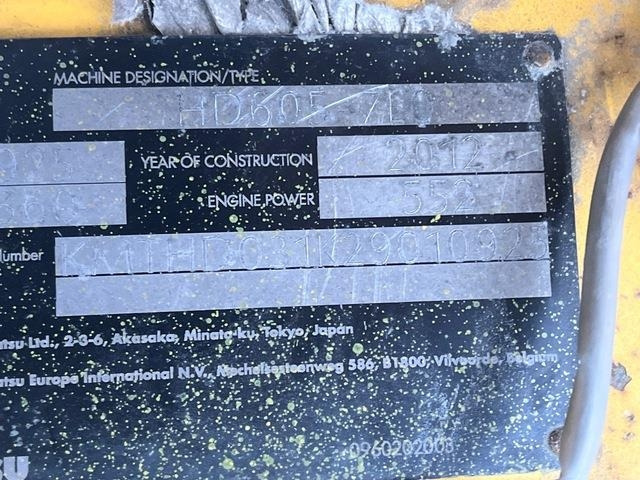 Komatsu HD605-7EO - Rigid dumper/ Rock truck: picture 5 Komatsu HD605-7EO - Rigid dumper/ Rock truck: picture 5