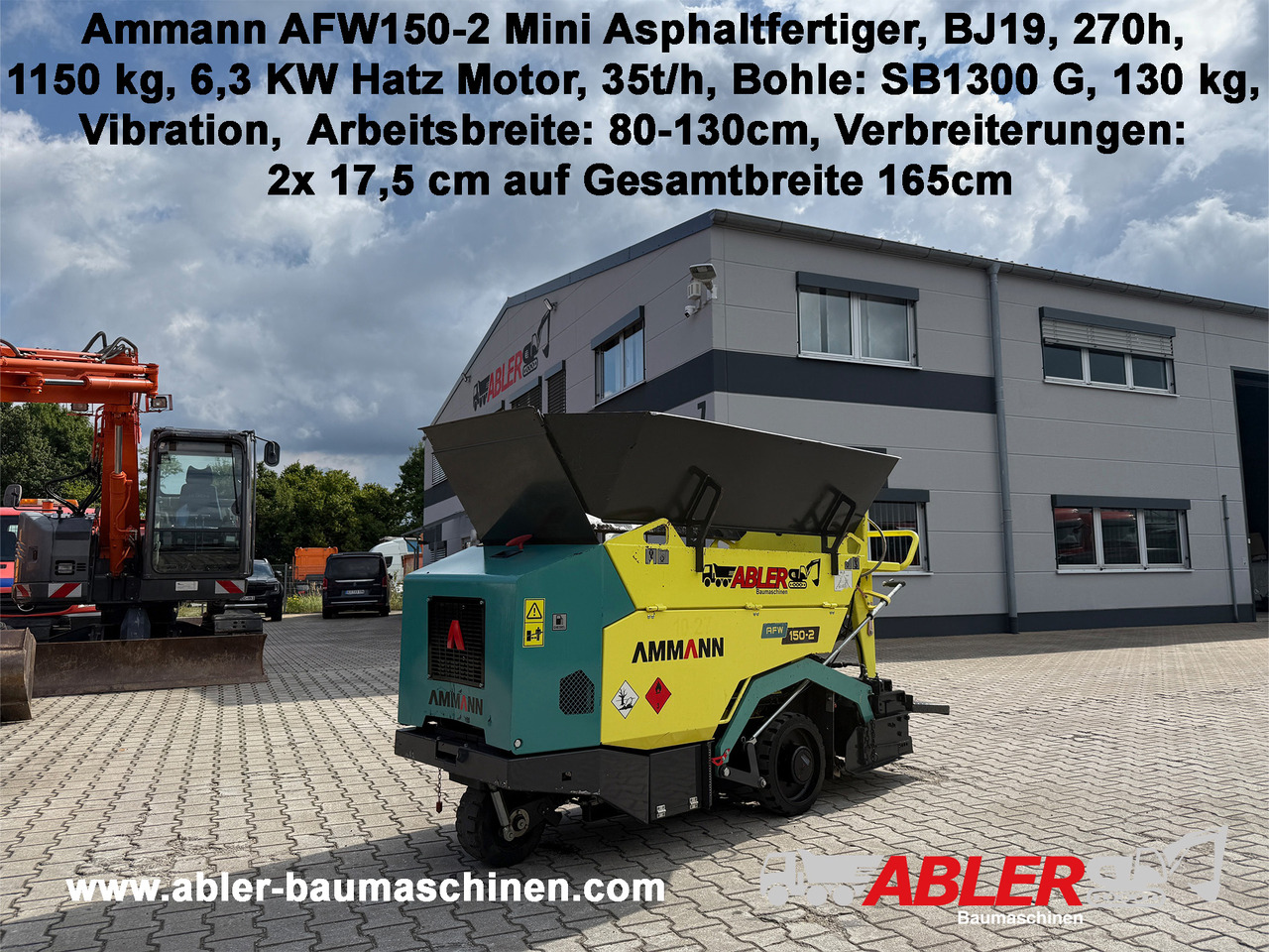 Ammann AFW 150-2 Mini-Asphaltfertiger - Asphalt paver: picture 1 Ammann AFW 150-2 Mini-Asphaltfertiger - Asphalt paver: picture 1