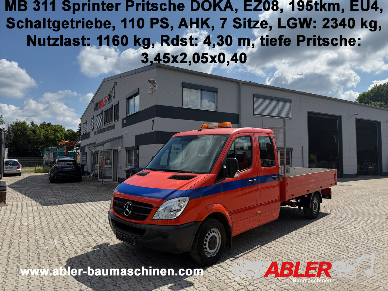 Mercedes-Benz 311 Sprinter Pritsche AHK - Dropside/ Flatbed truck: picture 1 Mercedes-Benz 311 Sprinter Pritsche AHK - Dropside/ Flatbed truck: picture 1