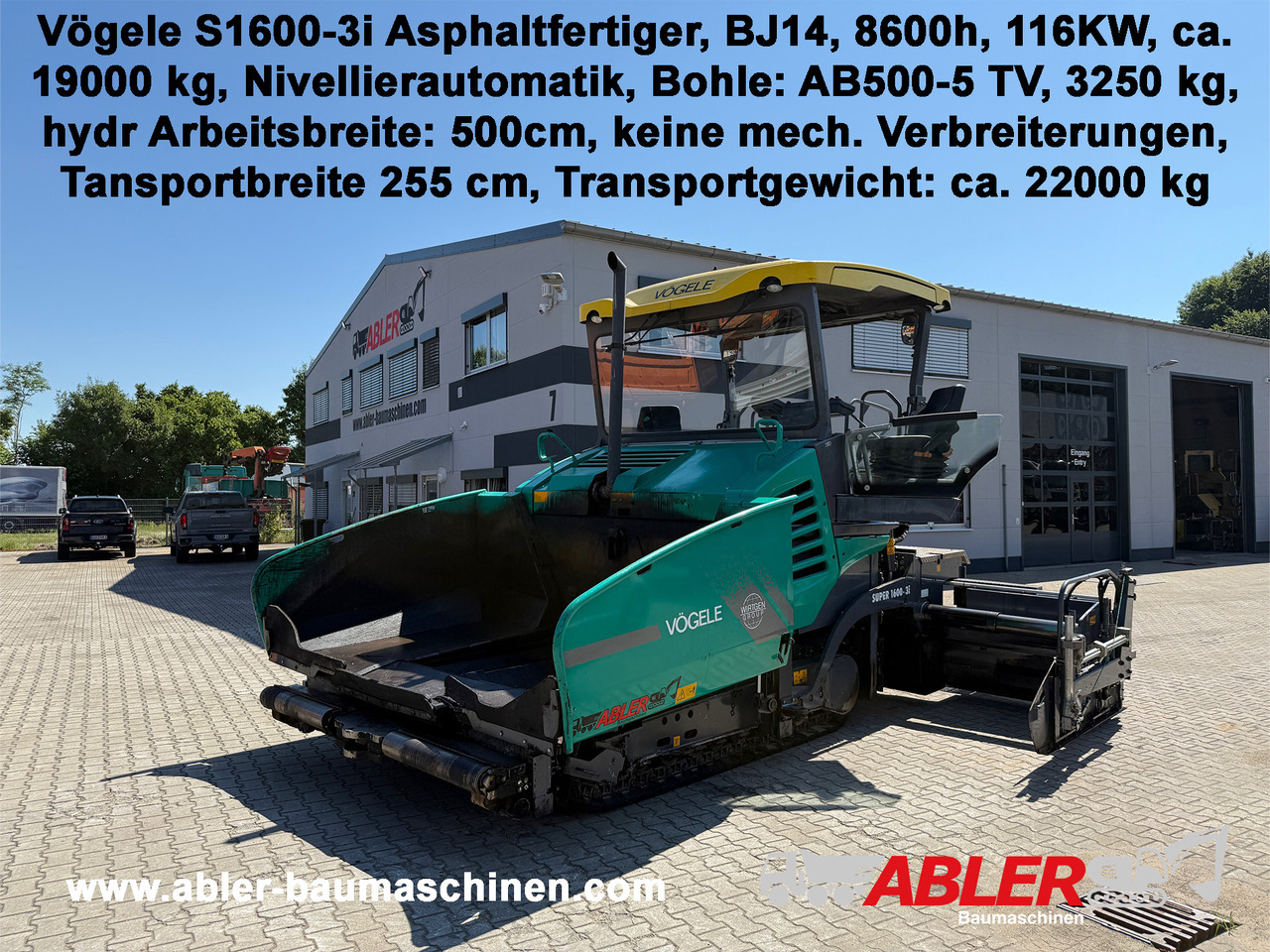 Vögele S1600-3i Asphaltfertiger - Asphalt paver: picture 1 Vögele S1600-3i Asphaltfertiger - Asphalt paver: picture 1