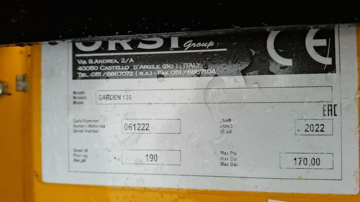 Orsi Garden 130 - Flail mower/ Mulcher: picture 4 Orsi Garden 130 - Flail mower/ Mulcher: picture 4
