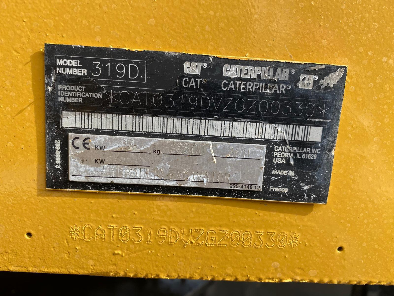 Crawler excavator Caterpillar 319D: picture 15