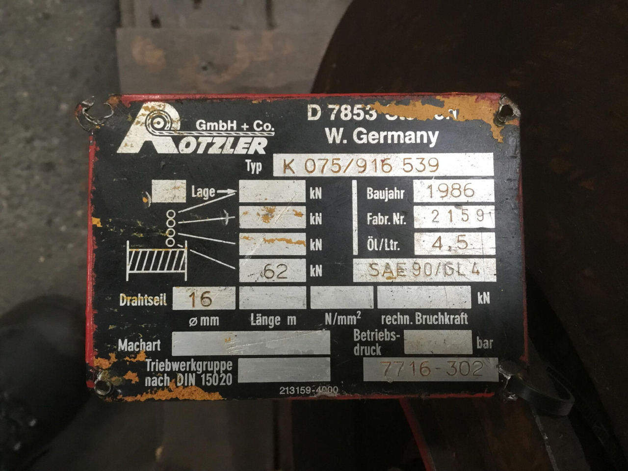 FAUN RTF 30 winch - Winch for Mobile crane: picture 5 FAUN RTF 30 winch - Winch for Mobile crane: picture 5