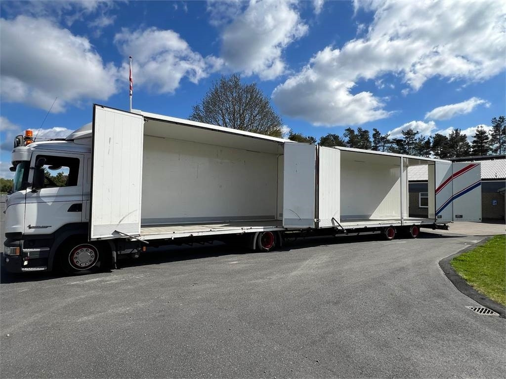 Scania R410 DB 4x2 MLB + tandem trailer 121m3 - Box truck: picture 1 Scania R410 DB 4x2 MLB + tandem trailer 121m3 - Box truck: picture 1