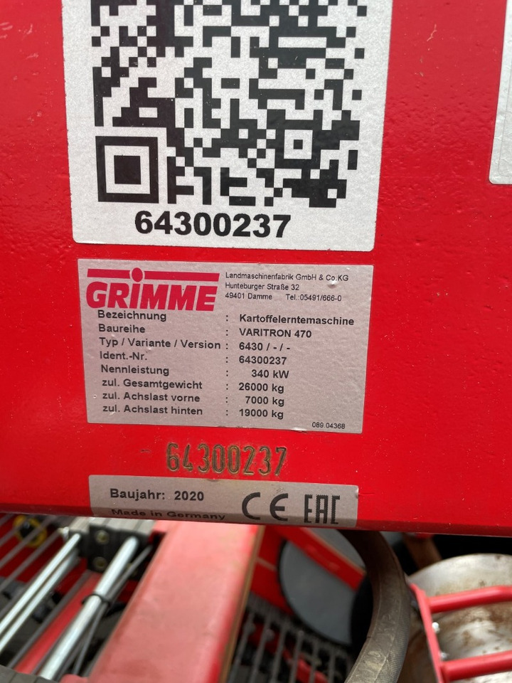 Grimme VARITRON 470 - Harvester: picture 2 Grimme VARITRON 470 - Harvester: picture 2
