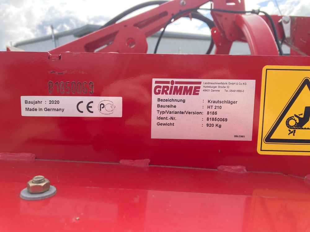 Harvester Grimme Grimme HT 210 Front Mounted Self-Propelled Topper: picture 14
