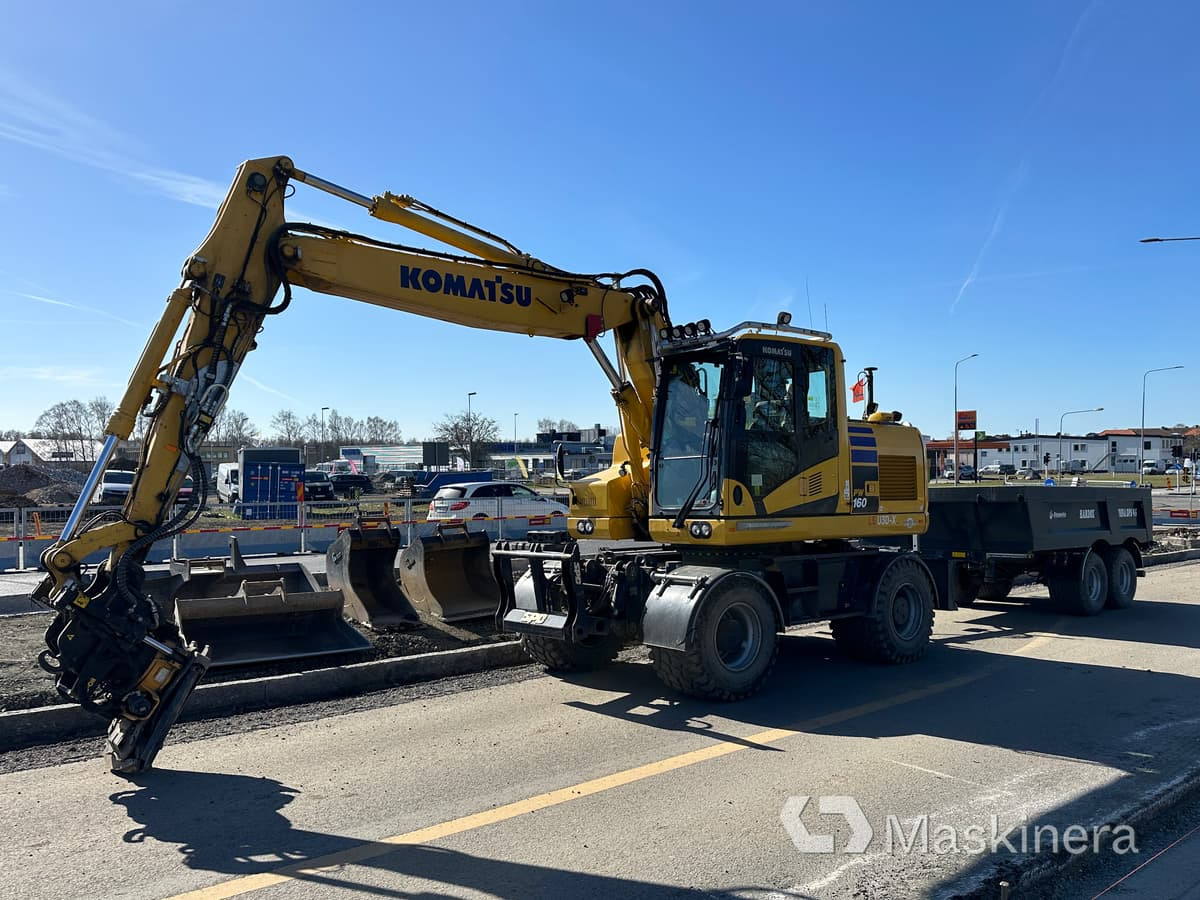 Hjulgrävare Komatsu PW160-11E0 + vagn/redskap & grävsystem - Crawler excavator: picture 1 Hjulgrävare Komatsu PW160-11E0 + vagn/redskap & grävsystem - Crawler excavator: picture 1