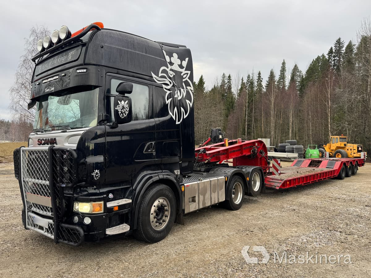 Scania R 620, Hafo H35 Plsbo Lastbil Scania R 620 med maskintrailer - Tractor truck, Autotransporter semi-trailer: picture 1 Scania R 620, Hafo H35 Plsbo Lastbil Scania R 620 med maskintrailer - Tractor truck, Autotransporter semi-trailer: picture 1