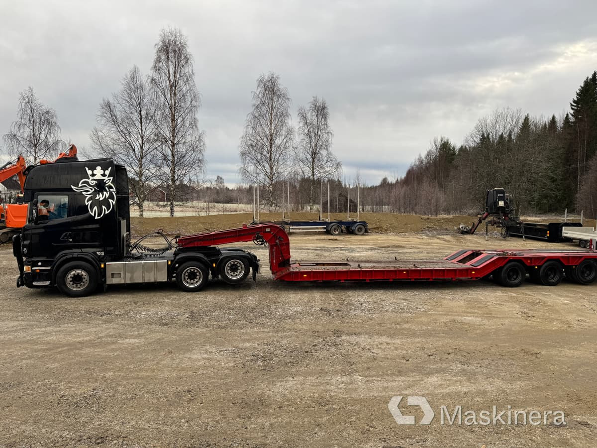 Scania R 620, Hafo H35 Plsbo Lastbil Scania R 620 med maskintrailer - Tractor truck, Autotransporter semi-trailer: picture 2 Scania R 620, Hafo H35 Plsbo Lastbil Scania R 620 med maskintrailer - Tractor truck, Autotransporter semi-trailer: picture 2