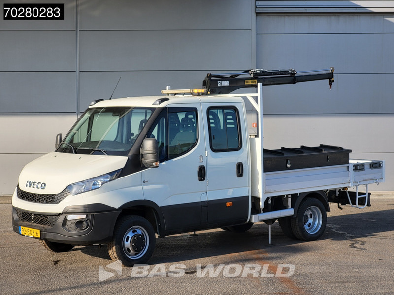 Iveco Daily 50C17 3,0L Automaat HIAB 017T-2 DC Open laadbak Kraan Dubbellucht Airco Euro6 Pickup Crane Kraanwagen Pritsche Airco Dubbel cabi - Open body delivery van: picture 2 Iveco Daily 50C17 3,0L Automaat HIAB 017T-2 DC Open laadbak Kraan Dubbellucht Airco Euro6 Pickup Crane Kraanwagen Pritsche Airco Dubbel cabi - Open body delivery van: picture 2