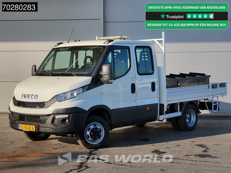 Iveco Daily 50C17 3,0L Automaat HIAB 017T-2 DC Open laadbak Kraan Dubbellucht Airco Euro6 Pickup Crane Kraanwagen Pritsche Airco Dubbel cabi - Open body delivery van: picture 1 Iveco Daily 50C17 3,0L Automaat HIAB 017T-2 DC Open laadbak Kraan Dubbellucht Airco Euro6 Pickup Crane Kraanwagen Pritsche Airco Dubbel cabi - Open body delivery van: picture 1