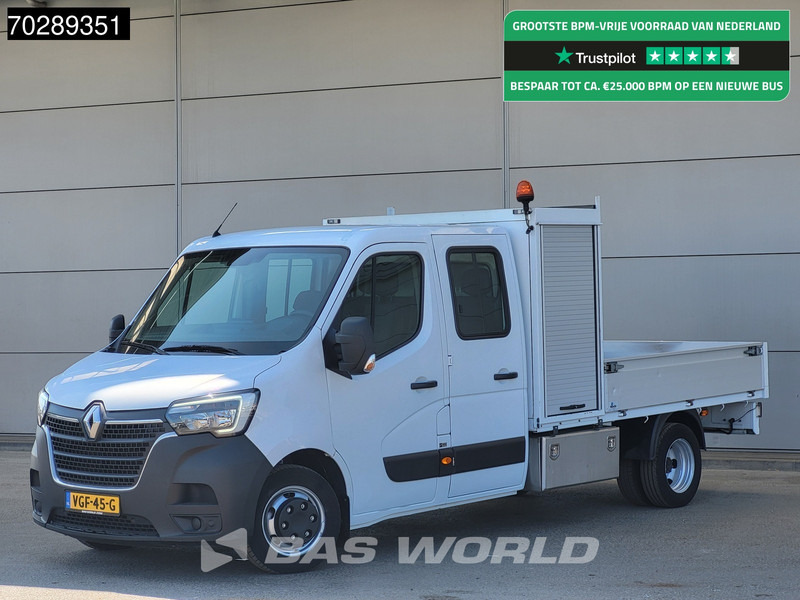 Renault Master 145PK Open Laadbak Dubbellucht 3,5t Trekhaak DC Dubbel Cabine Airco Cruise Euro6 Pritsche Pickup Open Box Airco Trekhaak Cruise contro - Open body delivery van: picture 1 Renault Master 145PK Open Laadbak Dubbellucht 3,5t Trekhaak DC Dubbel Cabine Airco Cruise Euro6 Pritsche Pickup Open Box Airco Trekhaak Cruise contro - Open body delivery van: picture 1
