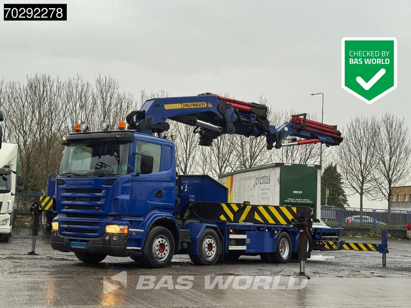 Scania R420 8X2 Palfinger PK100002 Crane Kran + PJ170 JIB Lift Axle Euro 4 - Dropside/ Flatbed truck, Crane truck: picture 1 Scania R420 8X2 Palfinger PK100002 Crane Kran + PJ170 JIB Lift Axle Euro 4 - Dropside/ Flatbed truck, Crane truck: picture 1