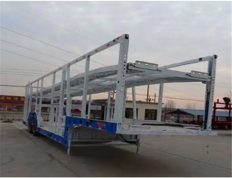 Autotransporter semi-trailer XCMG official multi-axle hydraulic truck trailer flatbed car transporter trailer for sale: picture 6