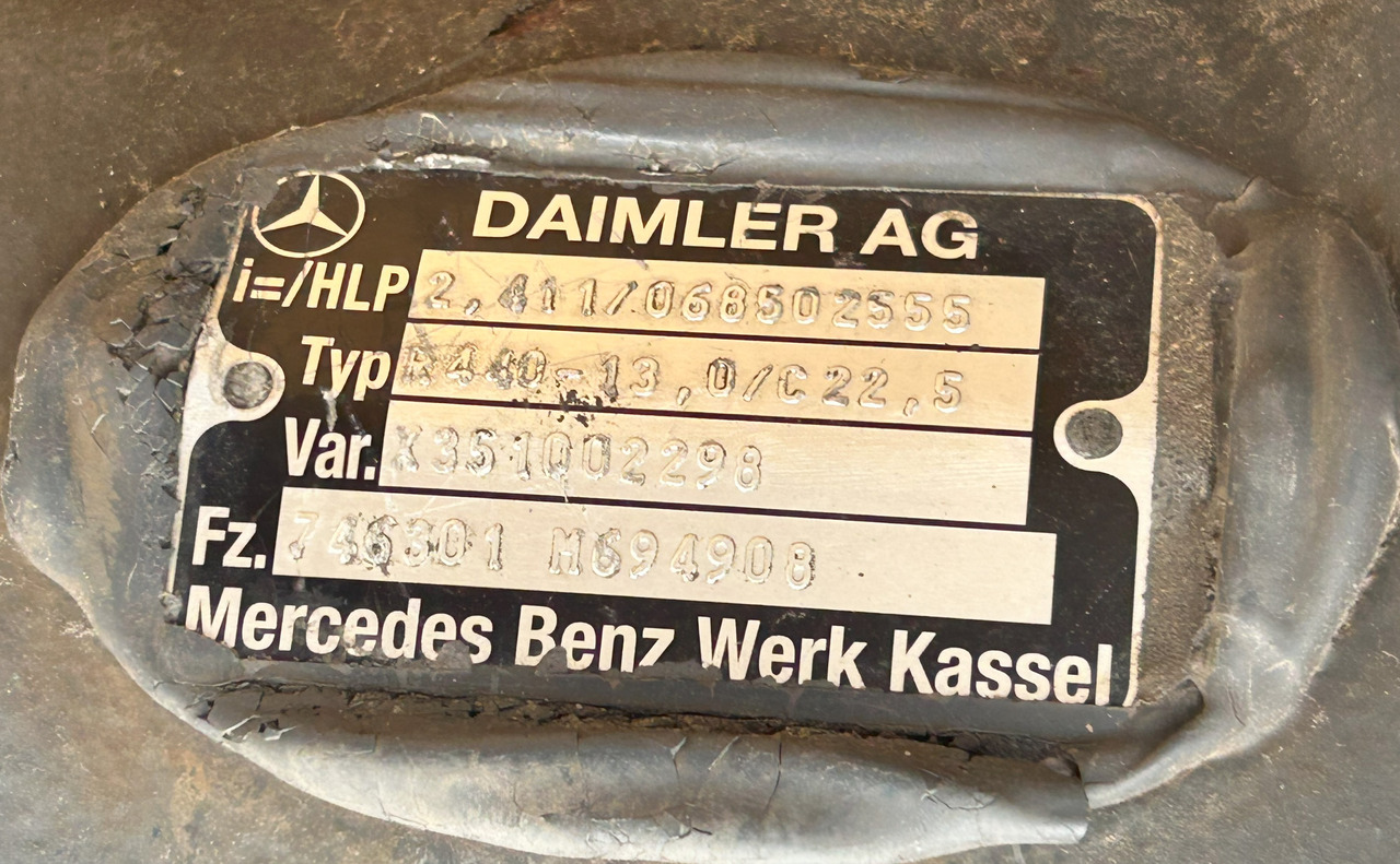 MERCEDES ACTROS MP4 R440-13 2,411 - Rear axle for Truck: picture 2 MERCEDES ACTROS MP4 R440-13 2,411 - Rear axle for Truck: picture 2