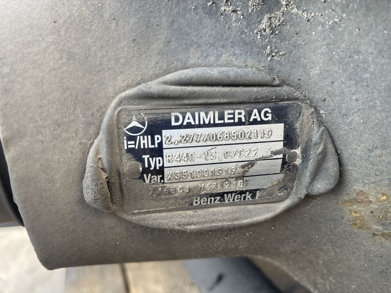 Mercedes-Benz R440-13 2.277 Mercedes-Benz MP4 truck - Rear axle for Truck: picture 5 Mercedes-Benz R440-13 2.277 Mercedes-Benz MP4 truck - Rear axle for Truck: picture 5