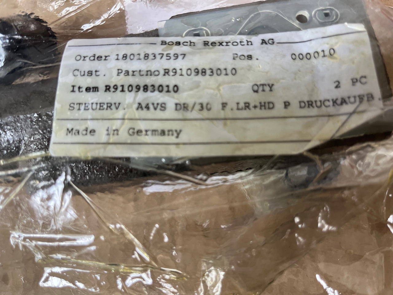 REXROTH Steuerventil A4VS DR/30 R910983010 - Spare parts for Construction machinery: picture 2 REXROTH Steuerventil A4VS DR/30 R910983010 - Spare parts for Construction machinery: picture 2
