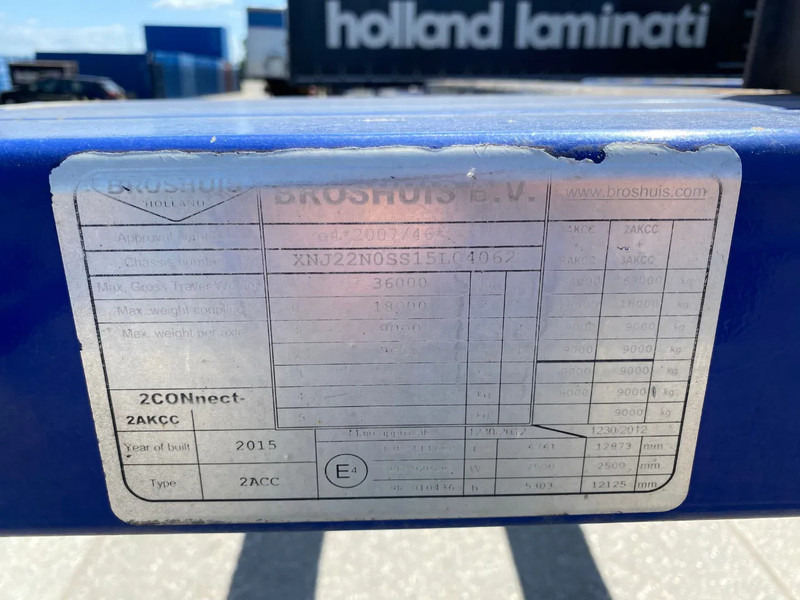 Container transporter/ Swap body semi-trailer Broshuis 2Connect 2AKCC / 4 Axles / 3x Steering Axle / 2x Lift Axle: picture 9