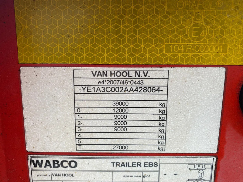 Container transporter/ Swap body semi-trailer Van Hool Tank chassis / ADR / BPW + DISC / 20-30 FT: picture 9 Container transporter/ Swap body semi-trailer Van Hool Tank chassis / ADR / BPW + DISC / 20-30 FT: picture 9