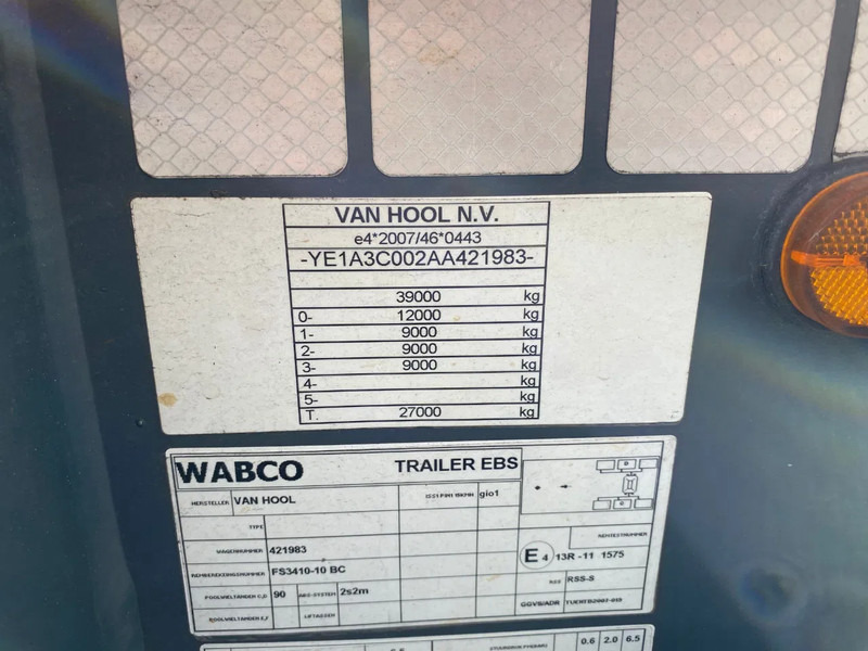 Container transporter/ Swap body semi-trailer Van Hool Tank chassis / ADR / BPW + DISC / 20-30 FT: picture 7