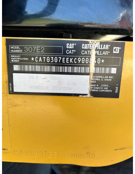 Cat 307E2 - Crawler excavator: picture 5 Cat 307E2 - Crawler excavator: picture 5
