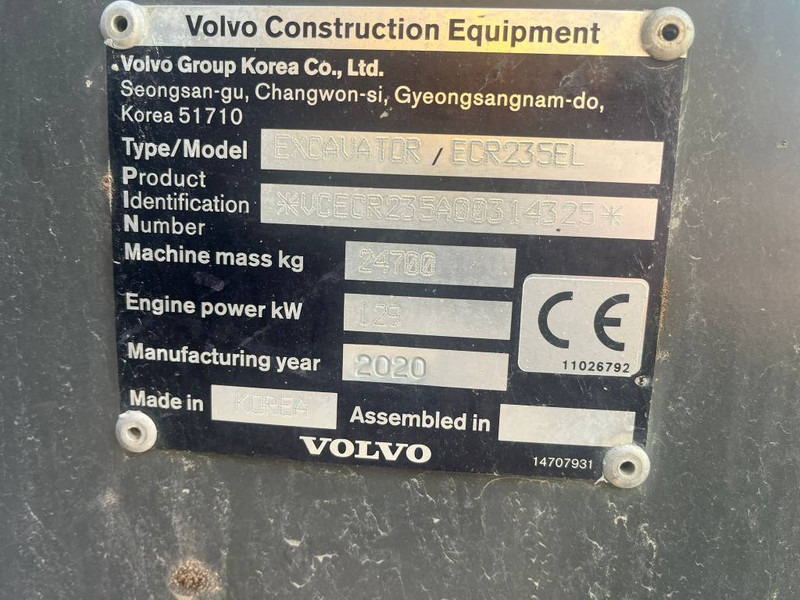 Volvo ECR 235 EL - Crawler excavator: picture 5 Volvo ECR 235 EL - Crawler excavator: picture 5