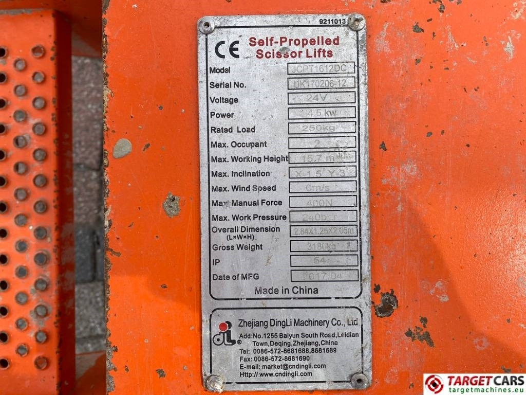 Scissor lift Dingli JCPT1612DC Electric Scissor Work Lift 1570cm: picture 10