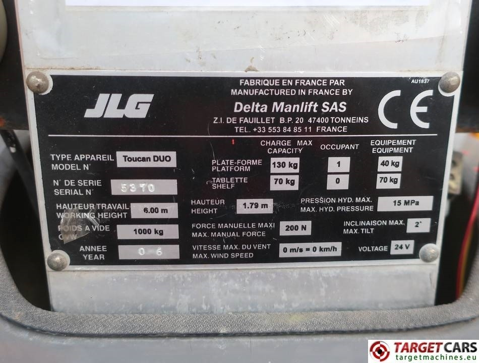 Aerial platform JLG Toucan Duo Vertical Electric Work Lift 600cm: picture 10