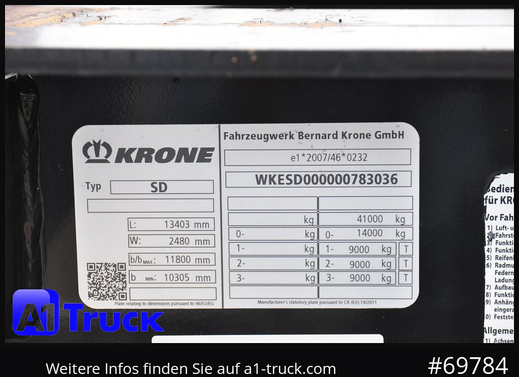 KRONE SDC, Containerchassis, Lift, 2x20/30/40 - Container transporter/ Swap body semi-trailer: picture 4 KRONE SDC, Containerchassis, Lift, 2x20/30/40 - Container transporter/ Swap body semi-trailer: picture 4