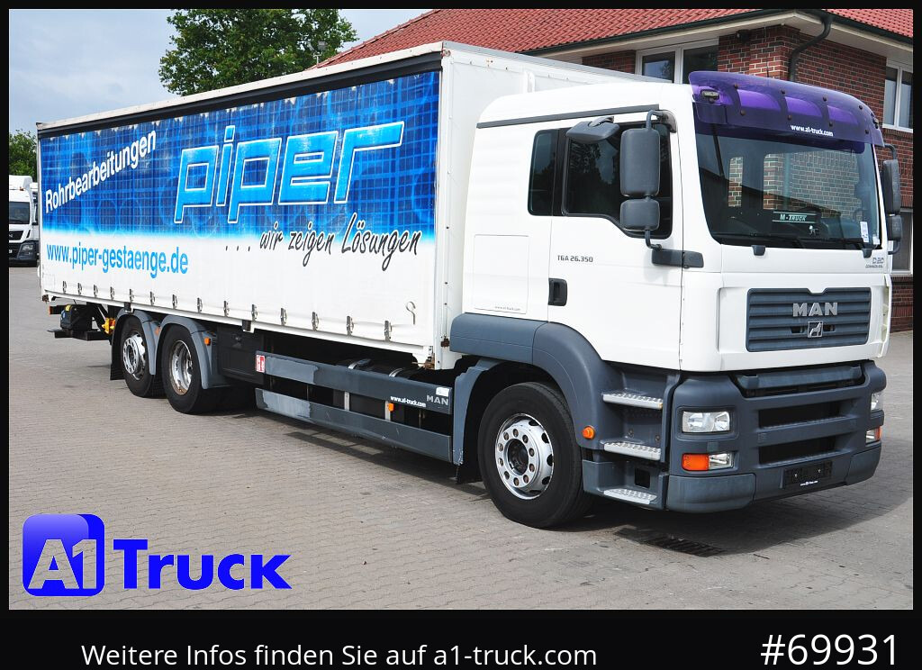 MAN TGA 26.350, Klima, Lenkachse, Ladefläche 9000mm - Curtain side truck: picture 1 MAN TGA 26.350, Klima, Lenkachse, Ladefläche 9000mm - Curtain side truck: picture 1