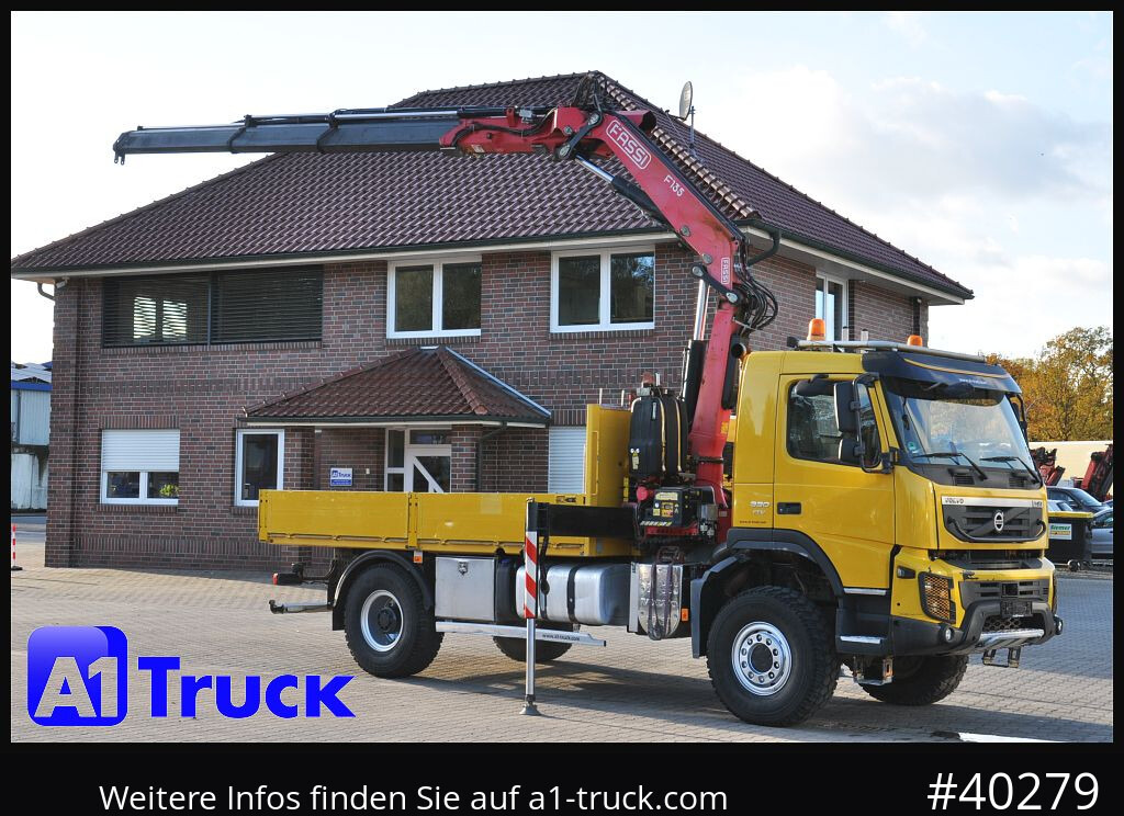 VOLVO FMX 330 Singel Tire 4x4 Blatt/Blatt Fassi F 135 - Crane truck, Dropside/ Flatbed truck: picture 1 VOLVO FMX 330 Singel Tire 4x4 Blatt/Blatt Fassi F 135 - Crane truck, Dropside/ Flatbed truck: picture 1