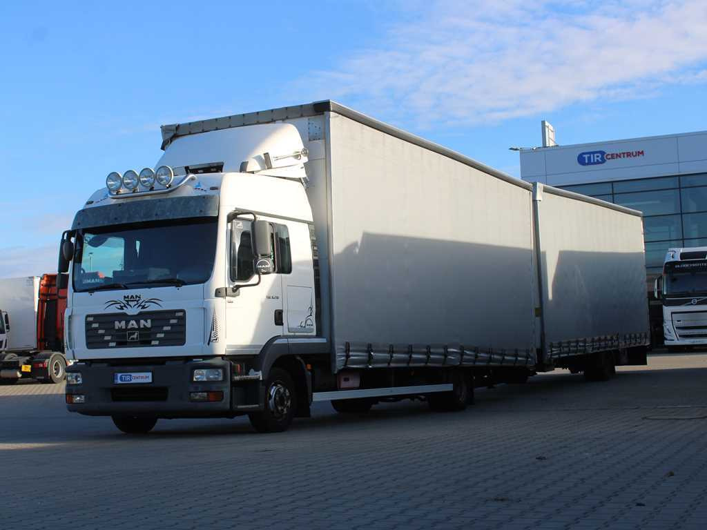 MAN TGL 8.210, EURO 4 + H&W TRAILER - Curtain side truck: picture 1 MAN TGL 8.210, EURO 4 + H&W TRAILER - Curtain side truck: picture 1