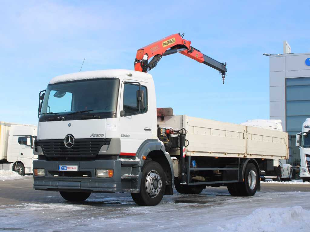 Mercedes-Benz ATEGO 1828, EURO 5, SIDE BOARD, HYDRAULIC ARM PALFINGER PK10000 - Dropside/ Flatbed truck, Crane truck: picture 1 Mercedes-Benz ATEGO 1828, EURO 5, SIDE BOARD, HYDRAULIC ARM PALFINGER PK10000 - Dropside/ Flatbed truck, Crane truck: picture 1