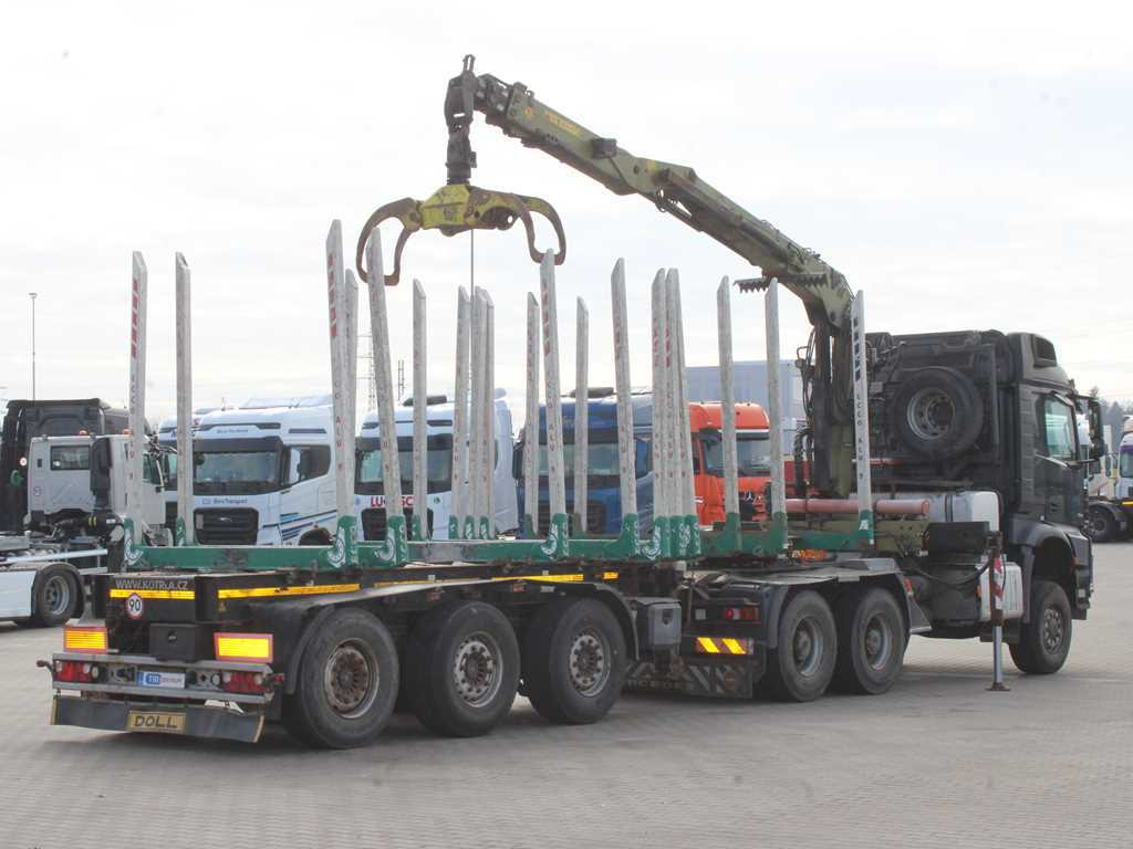 Mercedes-Benz Arocs 3351, 6x6, HYDRAULIC ARM LOGLIFT ET450, TYRES 80% - Tractor truck, Log semi-trailer: picture 4 Mercedes-Benz Arocs 3351, 6x6, HYDRAULIC ARM LOGLIFT ET450, TYRES 80% - Tractor truck, Log semi-trailer: picture 4