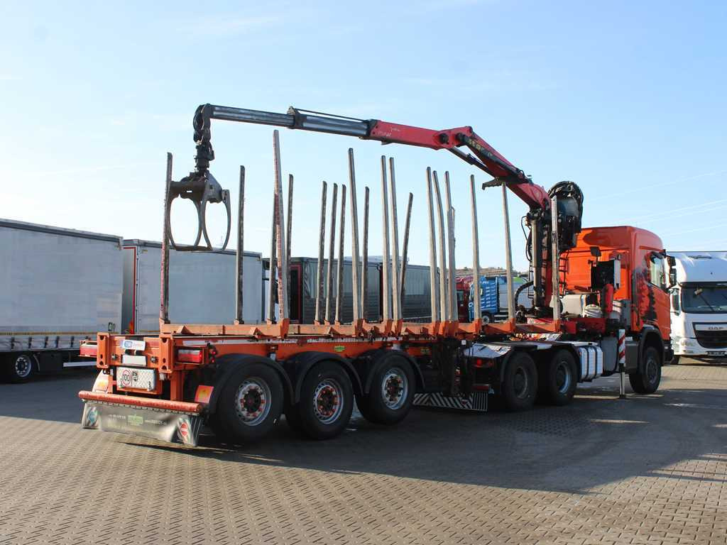 Scania R500, 6x6, RETARDER, OPTICRUISE, PALFINGER EPSILON Q170Z96, NAVIGATION - Tractor truck, Log semi-trailer: picture 4 Scania R500, 6x6, RETARDER, OPTICRUISE, PALFINGER EPSILON Q170Z96, NAVIGATION - Tractor truck, Log semi-trailer: picture 4