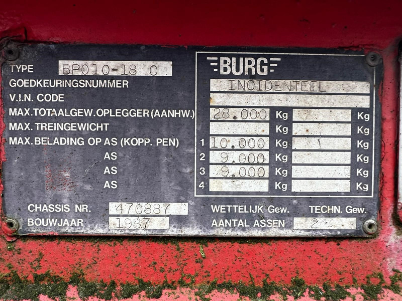 Container transporter/ Swap body semi-trailer Burg 20 ft skelet: picture 8