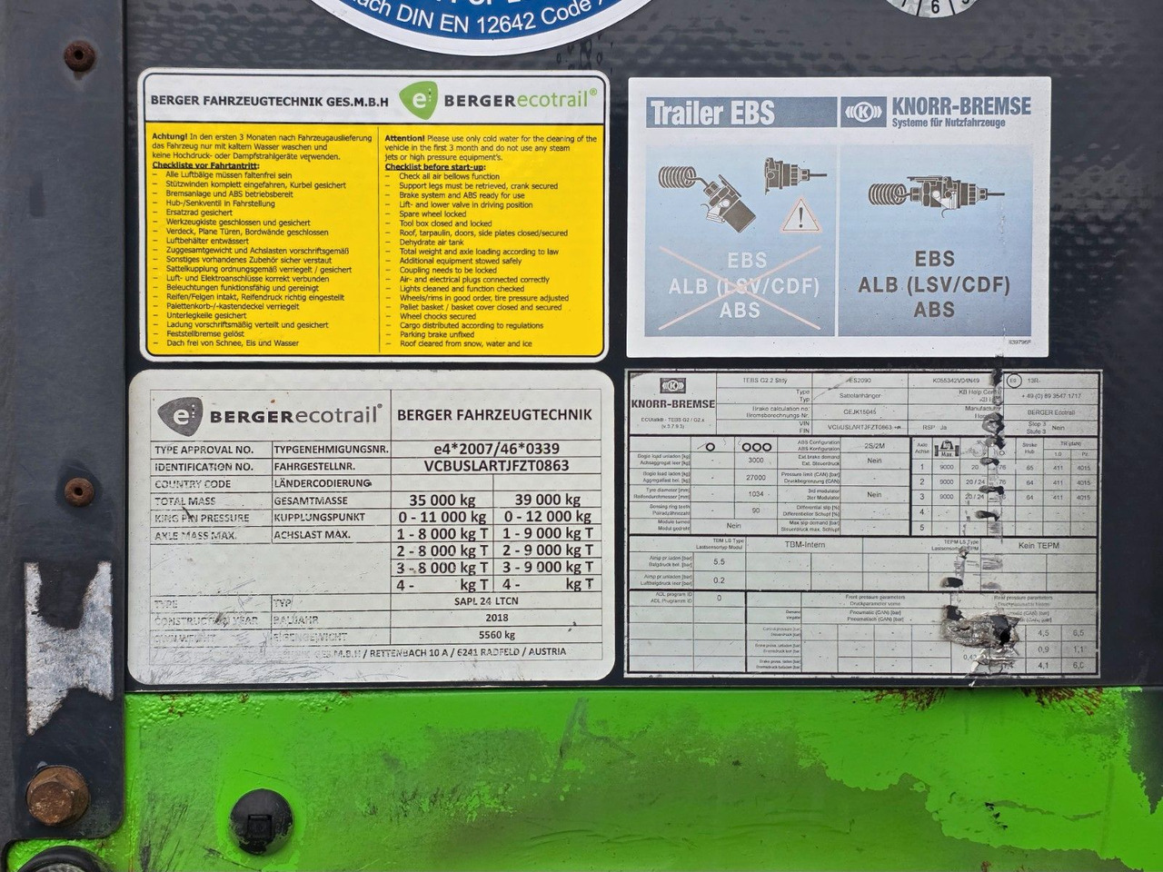 Curtainsider semi-trailer Berger SAPL 24 / Coilmulde / EDSCHA: picture 45 Curtainsider semi-trailer Berger SAPL 24 / Coilmulde / EDSCHA: picture 45