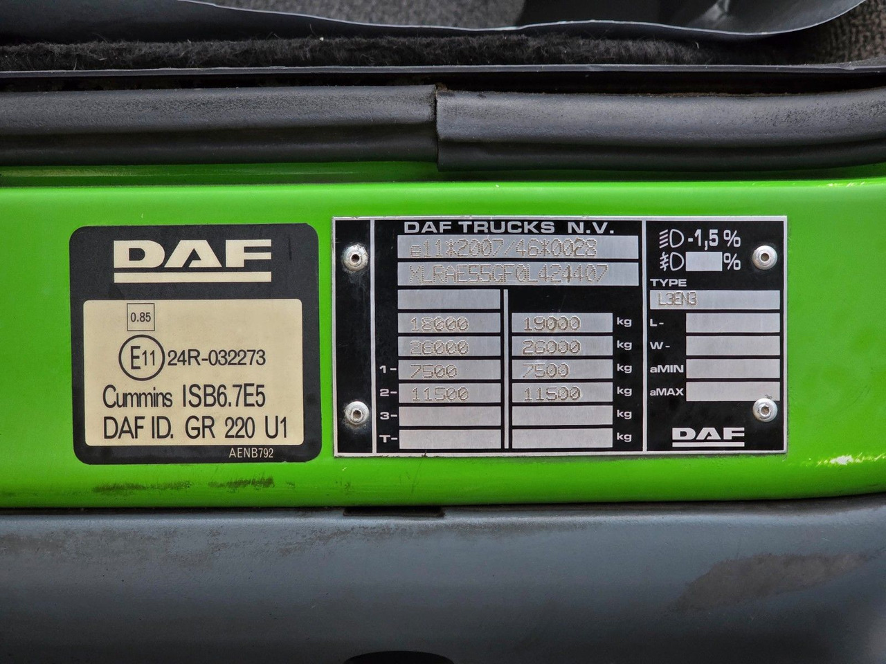 Curtain side truck DAF FA LF 55.300 / Ladebordwand + Kofferseite: picture 17 Curtain side truck DAF FA LF 55.300 / Ladebordwand + Kofferseite: picture 17