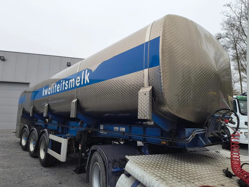 Tanker semi-trailer for transportation of milk Mafa INSULATED INOX TANK 29000L 3 COMP - PUMP/COUNTER - 2 STEERING AXLES: picture 7