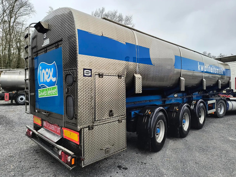 Tanker semi-trailer for transportation of milk Mafa INSULATED INOX TANK 29000L 3 COMP - PUMP/COUNTER - 2 STEERING AXLES: picture 5