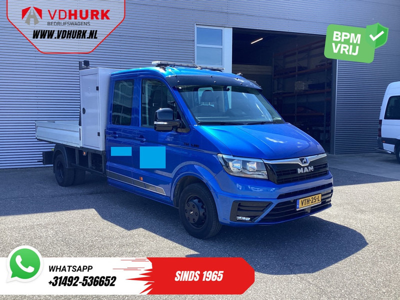 MAN TGE 50 2.0 180 pk DC Dubbel Cabine BPM VRIJ! Open Laadbak/ 7 Pers./ Dubbel Lucht/ Adapt. Cruise/ 3.5t Trekverm./ Tacho/ Gev.Stoel/ C - Open body delivery van, Combi van: picture 1 MAN TGE 50 2.0 180 pk DC Dubbel Cabine BPM VRIJ! Open Laadbak/ 7 Pers./ Dubbel Lucht/ Adapt. Cruise/ 3.5t Trekverm./ Tacho/ Gev.Stoel/ C - Open body delivery van, Combi van: picture 1