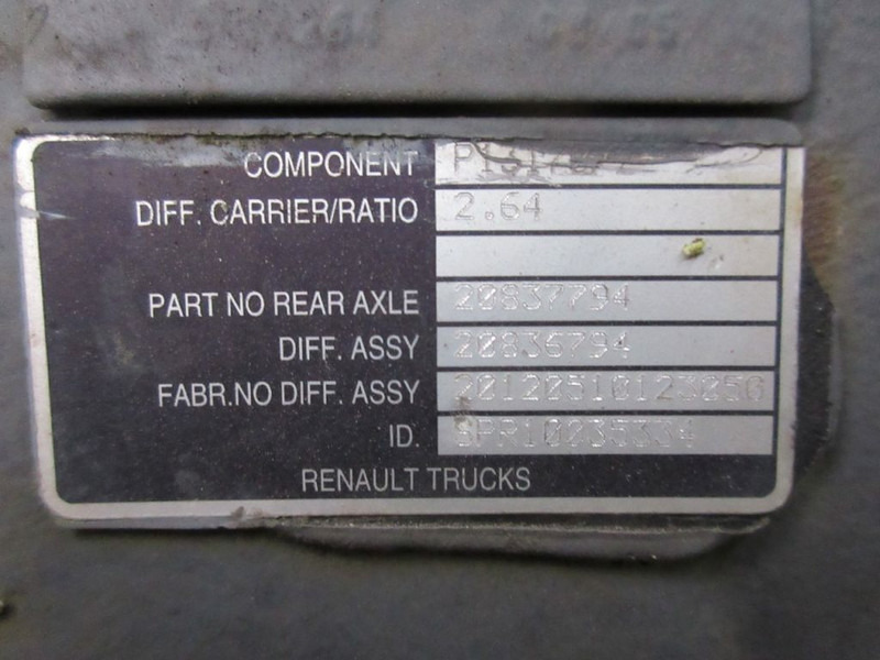Renault 22836794/TYPE SPR10235334 RATIO 2,64 RENAULT PRIMUIM 460 DXI - Differential gear for Truck: picture 5 Renault 22836794/TYPE SPR10235334 RATIO 2,64 RENAULT PRIMUIM 460 DXI - Differential gear for Truck: picture 5
