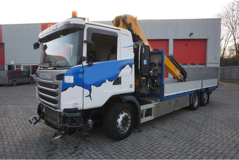 Scania G490 / ENGINE RUNNING / RETARDER / EFFER 255-5S CRANE REMOTE / PLATFORM / FULL-AIR / AUTOMATIC / EURO-6 / 2014 - Crane truck: picture 1 Scania G490 / ENGINE RUNNING / RETARDER / EFFER 255-5S CRANE REMOTE / PLATFORM / FULL-AIR / AUTOMATIC / EURO-6 / 2014 - Crane truck: picture 1