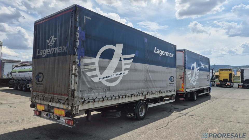 DAF LF 260 FA EURO 6 valník s plachtou + hydraulické čelo - prodejné jen s přívěsem GTS P0471Z - cena je za celou soupravu - Curtain side truck: picture 3 DAF LF 260 FA EURO 6 valník s plachtou + hydraulické čelo - prodejné jen s přívěsem GTS P0471Z - cena je za celou soupravu - Curtain side truck: picture 3